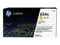 HP 654A - jaune - cartouche laser d'origine (CF332A)