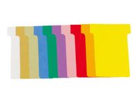Exacompta - 100 Fiches en T - Taille 1,5 - coloris assortis - carton de 10 étuis