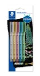STAEDTLER METALLIC - Pack de 5 - Marqueurs permanents - pointe moyenne - couleurs assorties