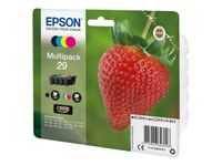 Epson 29 Fraise - Pack de 4 - noir, cyan, magenta, jaune - cartouche d'encre originale