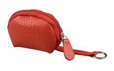 Quo Vadis - Mini porte-clés/porte-monnaie - Goya - Rouge - 7,5x4x7 cm - Cuir pleine fleur de vachette