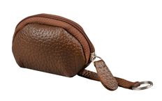 Quo Vadis - Mini porte-clés/porte-monnaie - Goya - Marron - 7,5x4x7 cm - Cuir pleine fleur de vachette