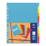 Viquel Happy Fluo - Intercalaire 12 positions - A4 Maxi - polypropylène coloré