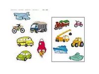 Apli - 24 maxi gommettes - transports