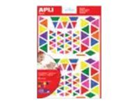 APLI kids - Adhesivo de decoración - triangular - 6 hojas - multicolor - no permanente (paquete de 720)