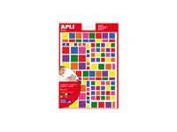 Apli - 6 feuilles gommettes assortis - coloris assortis