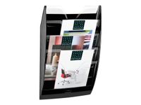 CEP ReCeption - Présentoir mural 5 compartiments - noir/cristal