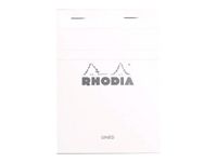 Rhodia Basics - Bloc notes N°13 - 10 x 15 cm - 160 pages - petits carreaux - 80g - blanc