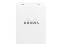 Rhodia - Bloc notes N°16 - A5 - 160 pages - petits carreaux - 80g - blanc