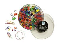 Safetool - Kit de fixation avec pinces repliables, trombones, punaises et bandes de caoutchouc