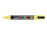 POSCA PC-5M - Marcador - permanente - amarillo fluorescente - tinta pigmentada al agua - 1.8-2.5 mm - medio