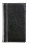 Agenda de poche spiralé Palermo Optivision - 1 semaine sur 2 pages - 9 x 16 cm - noir - Brepols