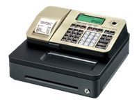 Casio SE-S100 - Caisse enregistreuse - 2000 PLU - certifié loi fiscale 2018 - Tiroir : 5 pièces et 3 billets - or