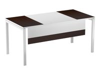 Voile de fond pour bureau EASYDESK L140cm - Blanc/wengé