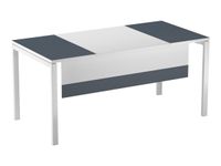 Voile de fond pour bureau EASYDESK L160cm - Blanc/anthracite