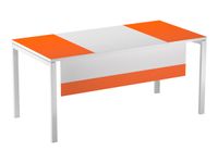 Voile de fond pour bureau EASYDESK L180cm - Blanc/orange