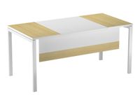 Voile de fond pour bureau EASYDESK L180cm - Blanc/hêtre