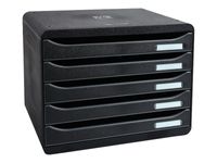 Exacompta BIG-BOX PLUS LANDSCAPE ECOBLACK A4+ - Armario de cajones - 5 cajones - negro
