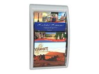 Présentoir mural Quick Fit pour documents 24 x 32 cm paysage - 4 compartiments - anthracite/transparent