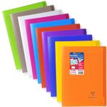 Clairefontaine Koverbook - Cahier polypro A4 (21x29,7 cm) - 96 pages - grands carreaux (Seyes) - disponible dans différentes couleurs
