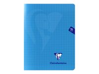 Clairefontaine Mimesys - Cahier polypro 17 x 22 cm - 96 pages - grands carreaux (Seyes) - bleu