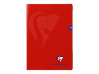 Clairefontaine Mimesys - Cahier polypro A4 (21x29,7 cm) - 96 pages - grands carreaux (Seyes) - rouge