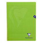 Clairefontaine Mimesys - Cahier polypro 24 x 32 cm - 96 pages - grands carreaux (Seyes) - vert