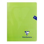 Clairefontaine Mimesys - Cahier polypro 17 x 22 cm - 96 pages - grands carreaux (Seyes) - vert