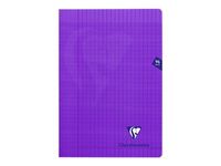 Clairefontaine Mimesys - Cahier polypro A4 (21x29,7 cm) - 96 pages - grands carreaux (Seyes) - violet