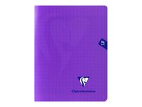 Clairefontaine Mimesys - Cahier polypro 17 x 22 cm - 96 pages - grands carreaux (Seyes) - violet
