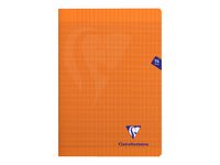 Clairefontaine Mimesys - Cahier polypro A4 (21x29,7 cm) - 96 pages - grands carreaux (Seyes) - orange