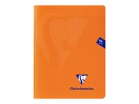 Clairefontaine Mimesys - Cahier polypro 17 x 22 cm - 96 pages - grands carreaux (Seyes) - orange