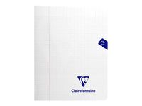 Clairefontaine Mimesys - Cahier polypro 17 x 22 cm - 96 pages - grands carreaux (Seyes) - transparent