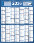 Calendrier bancaire année civile BOUCHUT "229 Bleu" 55 x 43 cm coloris bleu Pefc 70 %