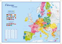 Carte muette Europe Monde - 98 x 138 cm - Bouchut