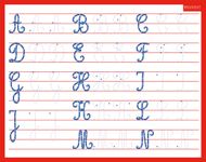 Ardoise Majuscules Cursives - 21 x 26,5 cm - Bouchut