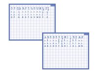Bouchut - Ardoise mini - Alphabet/Séyès - 26 x 21 cm - double face - bleu