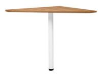 Angle de liaison de bureau 90° YES ! - Pied fixe blanc - Merisier