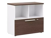 Rangement bas - YES ! - 2 cases, 1 tiroir - façade et dessus chêne royal