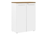 Gautier office YES! - Aparador - 2 baldas - 2 Puertas - madera aglomerada - blanco, Italian wild cherry wood