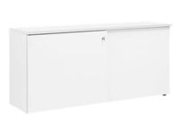 Crédence YES ! - L160 x H75 x P45 - 2 portes coulissantes - Façade et dessus Blanc