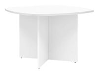 Gautier office YES! - Mesa - rectangular con lados redondeados - blanco - blanco base