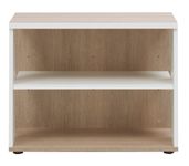 Meuble bas ARPE - L77 x H60 x P42 - Chêne et blanc