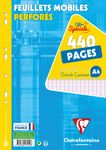 Clairefontaine - feuillets mobiles - 440 pages - A4 - grands carreaux (Seyes) - perforées