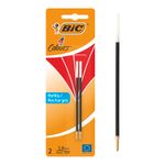BIC 4 Couleurs - 2 Recharges pour stylo à bille - rouge - 1 mm