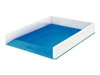 Leitz WOW Dual Colour - Corbeille à courrier blanc/bleu 