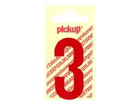 Pickup - Étiquette autocollante - 90 mm - Chiffre 3 - rouge brillant