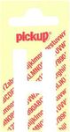 Pickup - Étiquette autocollante - 150 mm - Lettre H - blanc mat