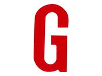 Pickup - Étiquette autocollante - 150 mm - Lettre G - rouge brillant