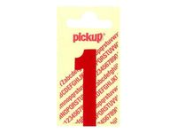 Pickup - Étiquette autocollante - 150 mm - Chiffre 1 - rouge brillant